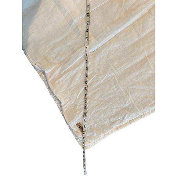 UGG Standard Pillowcase Quilted Cover Cream Zip Closure 26x20 Reversible Pad - Picture 8 of 8